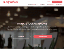 Tablet Screenshot of adpushup.com